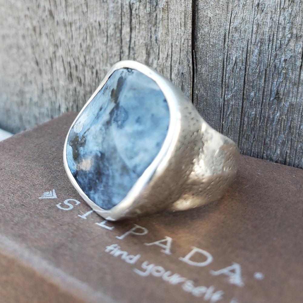 Silpada Silver And Black Statement Ring - image 7